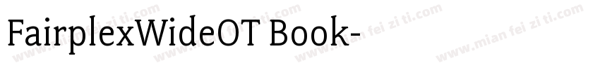 FairplexWideOT Book字体转换